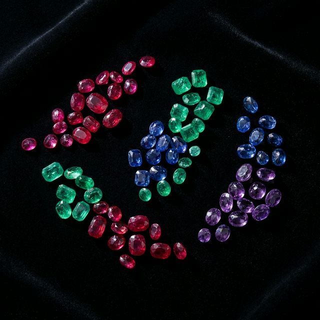 مجموعه نگین‌های رنگی